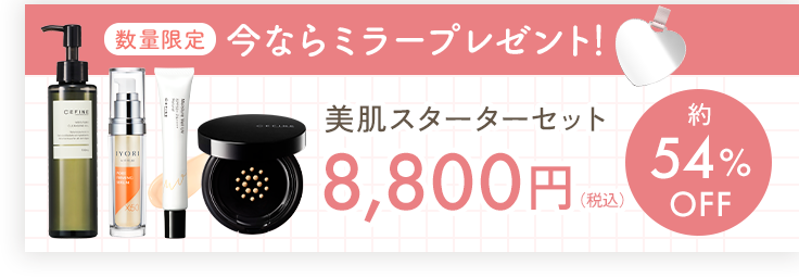 スターターセットをお買い上げで、今ならミラープレゼント